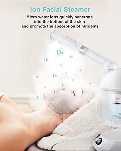 EZBASICS Hair Steamer 2 in 1 Ion Facial Steamer with Extendable Arm Table Top Hair Humidifier Hot Mist Moisturizing Facial Atomizer Spa Face Steamer Design for Personal Care Use At Home or Salon - Image 4
