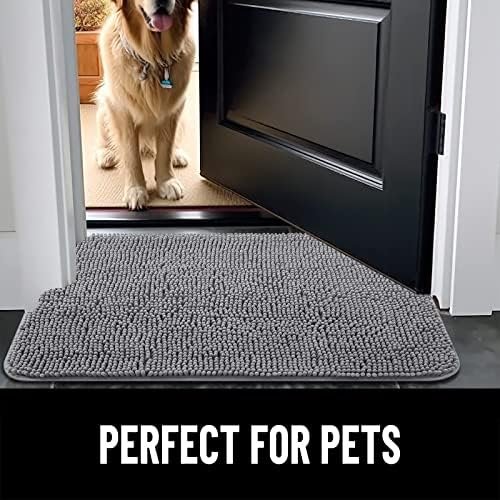 OLANLY Dog Door Mat for Muddy Paws, Absorbs Moisture and Dirt, Non-Slip Washable Mat, Quick Dry Microfiber, Mud Mat for Dogs, Entry Indoor Door Mat for Inside Floor(30x20 Inches, Grey) - Image 7