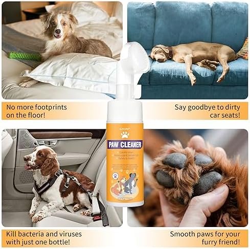 GJYC PET Paw Cleaner for Dogs and Cats,Magic Foam - Clean Paws No-Rinse Foaming Cleanser-Dry Shampoo, Foot Cleaner Brush - with Rose Extract, Odor Control Wash - Good for Puppy - Image 6