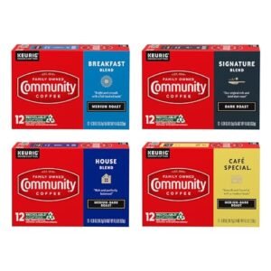 Community Coffee Variety Pack 48 Count Coffee Pods, Medium Dark Roast, Compatible with Keurig 2.0 K-Cup Brewers, 12 Count (Pack of 4)