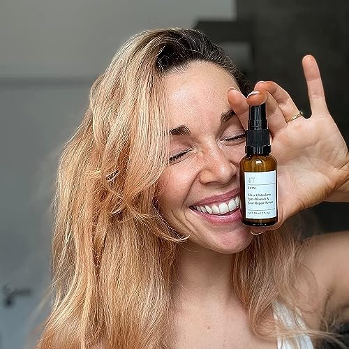 47 Skin Hydrating Face Serum for Clearing Acne & Scars, Anti-Blemish & Scar Repair Serum Skincare Treatment with Silver Chitoderm - Smooth Skin Moisturiser Facecare Serum for All Skin Types (1.01 oz) - Image 7