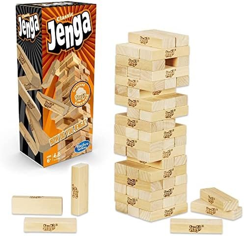 Hasbro Gaming Jenga Classic Game with Genuine Hardwood Blocks, Stacking Tower Game for 1 or More Players, Kids Easter Basket Stuffers, Ages 6+ - Image 12