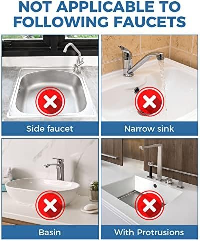 Kitchen Sink Splash Guard - Silicone Faucet Handle Drip Catcher Tray, Dish Soap Dispenser and Sponge Holder Mat Behind Faucet, Kitchen Guard Gadgets Sink Accessories for Kitchen Counter and Bathroom - Image 6