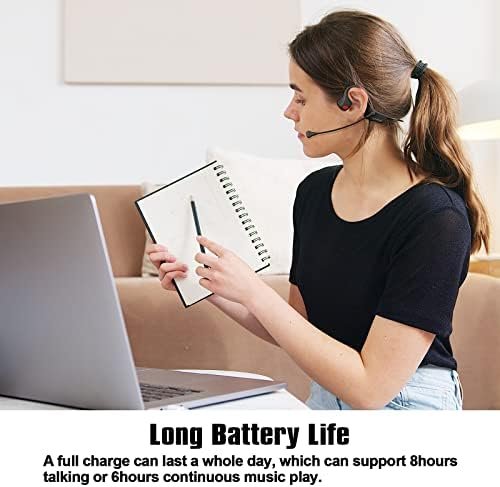 YouthWhisper Bone Conduction Headphones Bluetooth Open-Ear Headphones with Mic Noise-Canceling Microphone, Wireless Headset with Mic for Work, Learning, Running, Driving, Remote Meeting(Pro) - Image 6