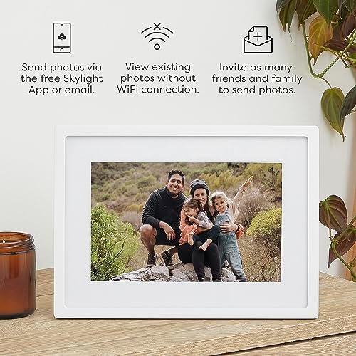 Skylight Digital Picture Frame: WiFi Enabled with Load from Phone Capability, Touch Screen Digital Photo Frame Display - Customizable Gift for Friends and Family - 10 Inch White - Image 5