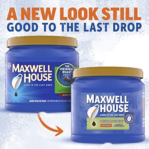 Maxwell House Decaf Original Medium Roast Ground Coffee (29.3 oz Canister) (Pack of 2) - Image 2