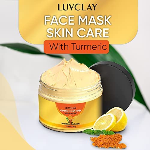 Vitamin C and Turmeric Clay Mask for Face – Deep Cleansing & Brightening Face Mask for Dark Spots, Pores, and Anti-Aging – Non-Greasy, Easy-to-Apply Hydrating Skin Care, 5.29 Oz - Image 2