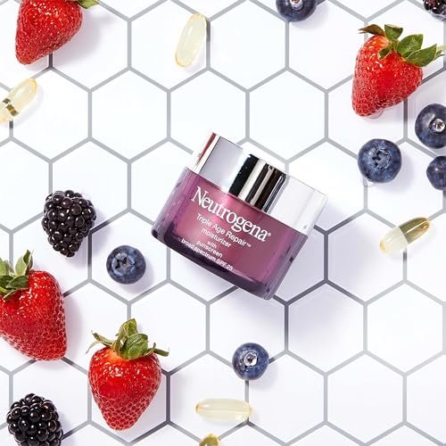 Neutrogena Triple Age Repair Anti-Aging Daily Facial Moisturizer with SPF 25 Sunscreen & Vitamin C, Firming Anti-Wrinkle Face & Neck Cream for Dark Spots, Glycerin & Shea Butter, 1.7 oz - Image 4