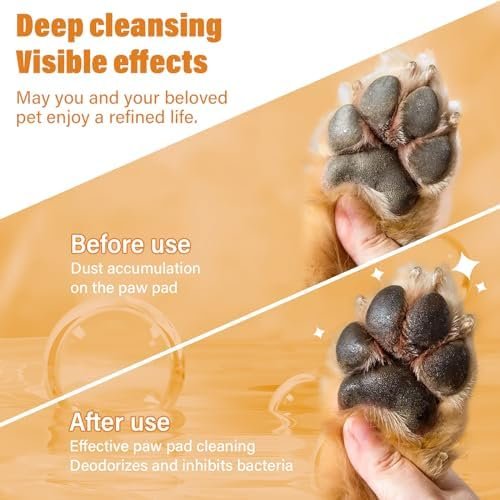 GJYC PET Paw Cleaner for Dogs and Cats,Magic Foam - Clean Paws No-Rinse Foaming Cleanser-Dry Shampoo, Foot Cleaner Brush - with Rose Extract, Odor Control Wash - Good for Puppy - Image 5
