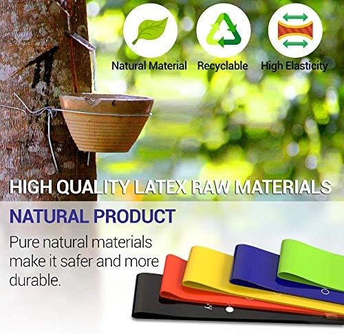 Resistance Bands Set for Men and Women, Pack of 5 Different Levels Elastic Band for Home Gym Long Exercise Workout – Great Fitness Equipment for Training, Yoga – Free Carrying Bag - Image 4