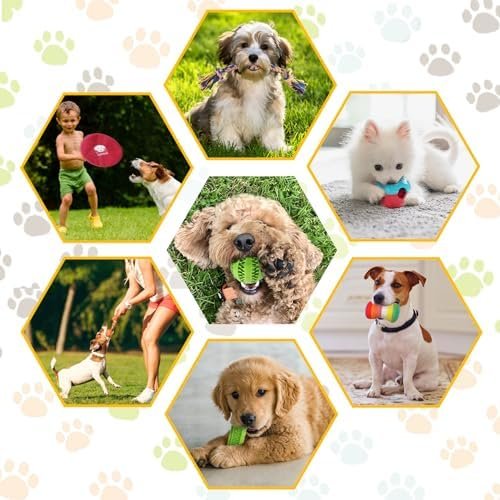 KIPRITII Dog Chew Toys for Puppy - 23 Pack Puppies Teething Chew Toys for Boredom, Pet Dog Toothbrush Chew Toys with Rope Toys, Treat Balls and Dog Squeaky Toy for Puppy and Small Dogs - Image 7