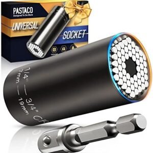 PASTACO Universal Socket Tool Set with Power Drill Adapter - Christmas Gifts for Men
