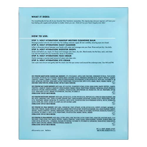 e.l.f. SKIN Hydrated Ever After Skincare Mini Kit, Cleanser, Makeup Remover, Moisturizer & Eye Cream For Hydrating Skin, TSA-friendly Sizes - Image 4