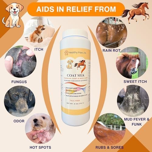 Coat Silk - Canine and Equine Dry Powder | Alleviate Odors and Itchiness | Relieves Rain Rot and Sweet Itch | Holistic Remedy and Soothing Formula | for Dogs and Horses - Image 3