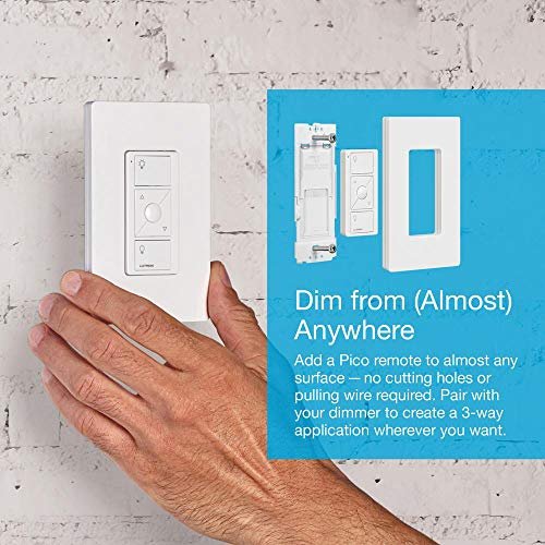 Lutron Caseta Deluxe Smart Dimmer Switch (2 Count) Kit with Caseta Smart Hub | Works with Alexa, Apple Home, Ring, Google Assistant | P-BDG-PKG2W-A | White - Image 8