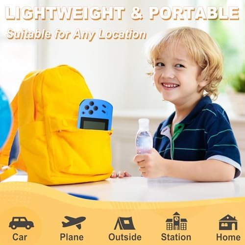 CULAGEiMi Handheld Game Console for Kids Adults Built-in 270 Retro Video Games, Portable Gaming System with Rechargeable Battery Gamepad, Mini Arcade Toys Supports 2 Players Birthday Xmas Gifts, Blue - Image 6