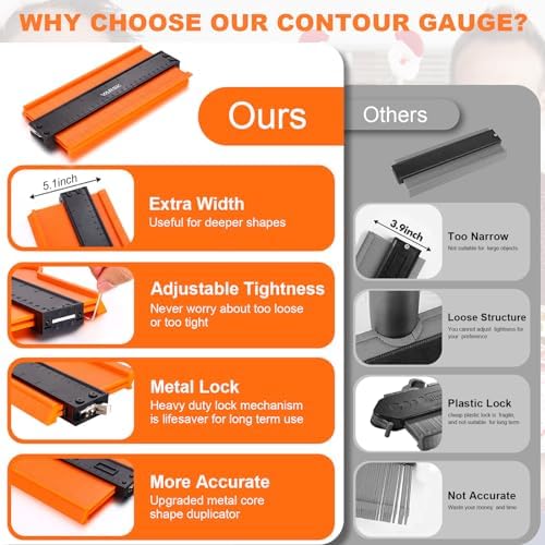 10-Inch Contour Gauge Profile Tool with Lock 6 10-Inch Contour Gauge Profile Tool with Lock - Image 6