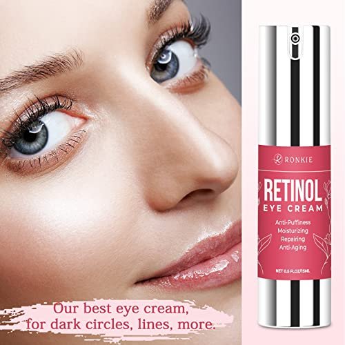 Retinol Eye Cream for Dark Circles and Puffiness, Anti Aging Eye Cream with Hyaluronic Acid and Collagen, Under Eye Cream, Smooth Fine Lines and Hydrate Eye Area - Image 5
