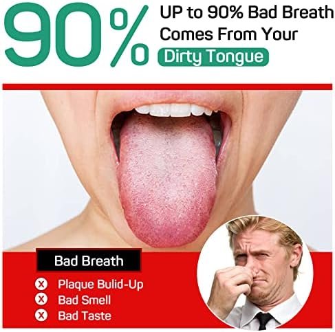 RONAVO Tongue Scraper for Adults, Two Colors Designed for Couples, Cure Bad Breath, Tongue Cleaners Stainless Steel, Metal Tongue Scrapers for Oral Care & Hygiene (2 Pack) - Image 2