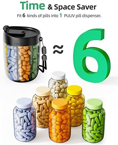 Large Supplement Organizer Bottle, Holds Plenty of Vitamins in 1 Monthly Pill Dispenser with Anti-Mixing & Wide Openings Design, Easy to Retrieve Meds, Includes 20 Pcs Stick-on Labels - Image 6