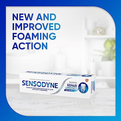 Sensodyne Repair and Protect Whitening Toothpaste, Toothpaste for Sensitive Teeth and Cavity Prevention, 3.4 oz (Pack of 4) - Image 7