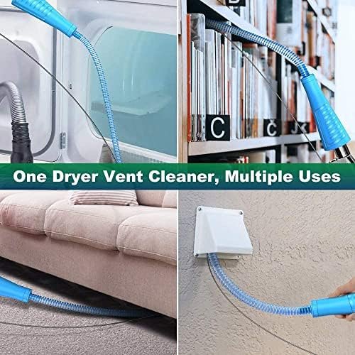 Sealegend 2 Pieces Dryer Vent Cleaner Kit Dryer Lint Vacuum Attachment, Dryer Lint Cleaner Kit Lint Remover Hoses Tools with Adapter - Image 4