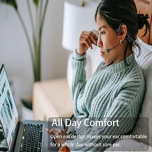YouthWhisper Bone Conduction Headphones Bluetooth Open-Ear Headphones with Mic Noise-Canceling Microphone, Wireless Headset with Mic for Work, Learning, Running, Driving, Remote Meeting(Pro) - Image 4