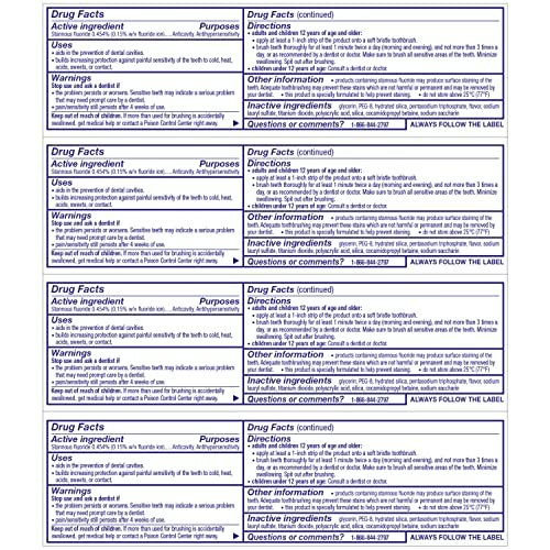 Sensodyne Repair and Protect Whitening Toothpaste, Toothpaste for Sensitive Teeth and Cavity Prevention, 3.4 oz (Pack of 4) - Image 14