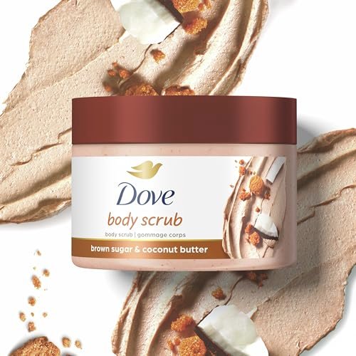 Dove Scrub Brown Sugar & Coconut Butter For Silky Smooth Skin Body Scrub Exfoliates & Restores Skin's Natural Nutrients 10.5 oz - Image 7