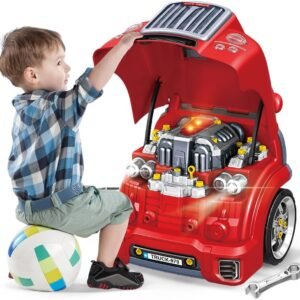 Interactive Truck Engine Toy with Removable Parts - Lights, Sounds, and Fun for Young Mechanics -Unleash their Creativity and Motor Skills with this Truck Engine Toy- Ideal Gift for 3-5-Year-Old Boys