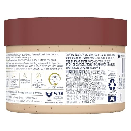 Dove Scrub Brown Sugar & Coconut Butter For Silky Smooth Skin Body Scrub Exfoliates & Restores Skin's Natural Nutrients 10.5 oz - Image 2