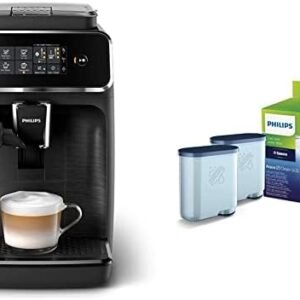 Philips 2200 Series Fully Automatic Espresso Machine - LatteGo Milk Frother, 3 Coffee Varieties& PHILIPS AquaClean Original Calc and Water Filter, No Descaling up to 5,000 cups