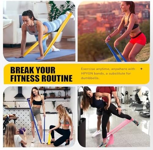 Resistance Bands, Exercise Bands, Physical Therapy Bands for Strength Training, Yoga, Pilates, Stretching, Stretch Elastic Band with Different Strengths, Workout Bands for Home Gym - Image 6