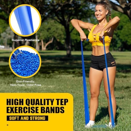 Resistance Bands, Exercise Bands, Physical Therapy Bands for Strength Training, Yoga, Pilates, Stretching, Stretch Elastic Band with Different Strengths, Workout Bands for Home Gym - Image 2