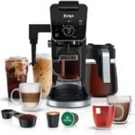 Ninja CFP301 DualBrew Pro Specialty 12-Cup Drip Maker with Glass Carafe, Single-Serve for Coffee Pods or Grounds, with 4 Brew Styles, Frother & Separate Hot Water System, Black (Renewed)