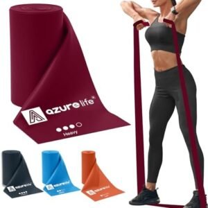 Professional 8 Yards Bulk Resistance Bands Rolls or 5,6,7 ft. Long Non-Latex Elastic Exercise Bands, Stretch Bands for PT, Yoga, Pilates, Rehab, at-Home or The Gym Workouts