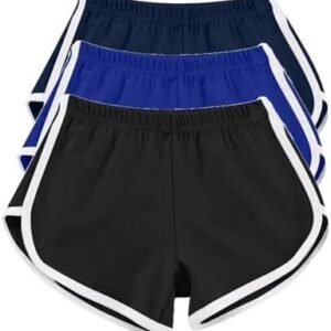 3 Pack Women Yoga Shorts Gym Sport Athletic Workout Comfy Booty Dolphin Shorts for Cycling Hiking Running Activewear