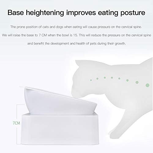 Marchul Cat Bowls, Cat Food Bowls, 15° Tilted Cat Bowl for Indoor Cats, Cat Food and Water Bowl Set, Raised Cat Bowl for Cats and Small Dogs - Image 4
