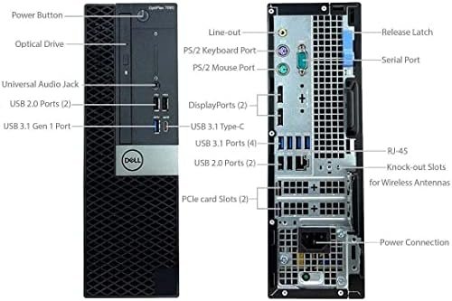 Dell Optiplex 7060 SFF Desktop Computer PC | Intel 8th Gen i7-8700 (6 Core) | 32GB DDR4 Ram 512GB NVMe M.2 SSD | Built-in WiFi & Bluetooth | Windows 11 Pro | Wireless Keyboard & Mouse(Renewed) - Image 4