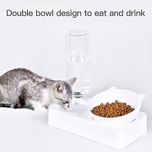 Marchul Cat Bowls, Cat Food Bowls, 15° Tilted Cat Bowl for Indoor Cats, Cat Food and Water Bowl Set, Raised Cat Bowl for Cats and Small Dogs - Image 2