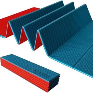 Foldable Yoga Mat - 6mm & 8mm Thick, Large, Lightweight, and Easy to Store - Anti-Slip Folding Exercise Mat for Yoga, Pilates, Home Workouts, and Floor Exercises