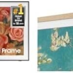 SAMSUNG 4K The Frame 75'' TV with Teak Bezel