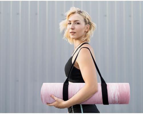 UMINEUX Extra Thick Yoga Mat, 2/5 Inch (10MM), Natural Rubber and TPE Non Slip Yoga Mats with Strap for Women Men, Eco Friendly Exercise Mat for Yoga, Pilates and Home Workout - Image 6