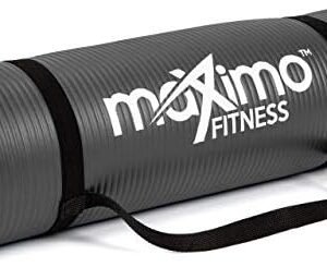 Maximo Fitness Yoga Mat - Multipurpose Exercise Mat for Men, Women and Kids, Ideal Non Slip Workout Mats for Yoga, Pilates, Gym Exercise with Carrying Strap