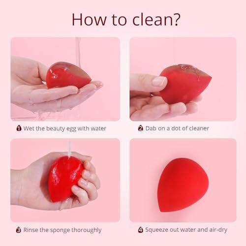 BEAKEY Makeup Sponge 5 Pcs Set, Latex-Free Boun Boun Beauty Sponge for Blending, Makeup Sponges for Foundation Liquid Cream and Powder. Blender for Enhanced Make Up Application, Halloween Makeup Tools - Image 8