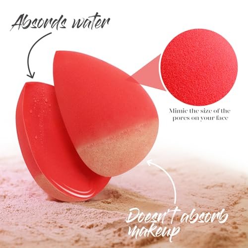 BEAKEY Makeup Sponge 5 Pcs Set, Latex-Free Boun Boun Beauty Sponge for Blending, Makeup Sponges for Foundation Liquid Cream and Powder. Blender for Enhanced Make Up Application, Halloween Makeup Tools - Image 3