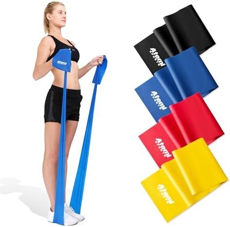Exercise Bands for Physical Therapy | Resistance Band for Fitness, Yoga, Pilates | Long Resistance Bands for Working Out | Elastic Band for Exercise | Stretch Band