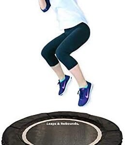 Leaps and ReBounds for Adults and Kids - Rebounder with Online Workout Videos - for Outdoor Games, Fitness, and Recreational Activities - Safe, Quiet, Durable Cardio Exercise Equipment