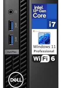 Dell OptiPlex 7000 7010 MFF Micro Form Factor 1.2L Business Desktop Computer, 13th Gen Intel 16 Cores i7-13700T up to 4.9GHz, 32GB DDR4 RAM, 1TB PCIe SSD, WiFi 6, Bluetooth, Windows 11 Pro