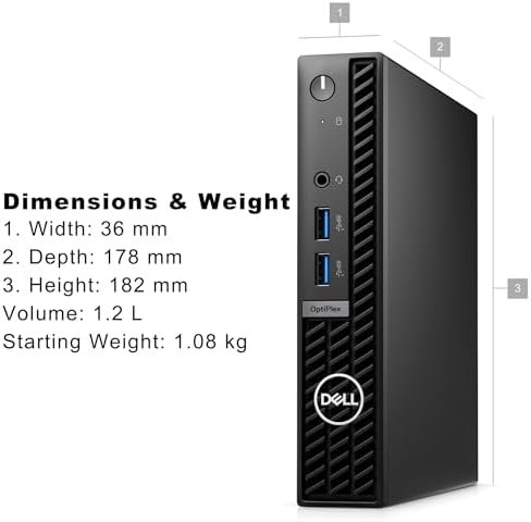 Dell OptiPlex 7000 7010 MFF Micro Form Factor 1.2L Business Desktop Computer, 13th Gen Intel 16 Cores i7-13700T up to 4.9GHz, 32GB DDR4 RAM, 1TB PCIe SSD, WiFi 6, Bluetooth, Windows 11 Pro - Image 5